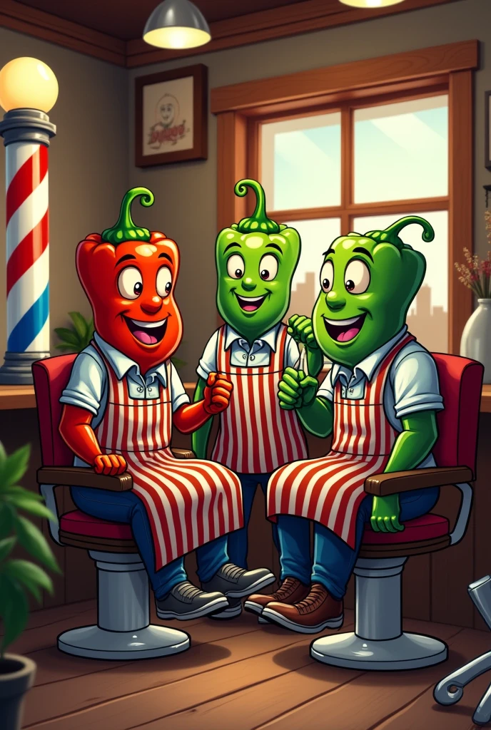 Logo of peppers working as a barber