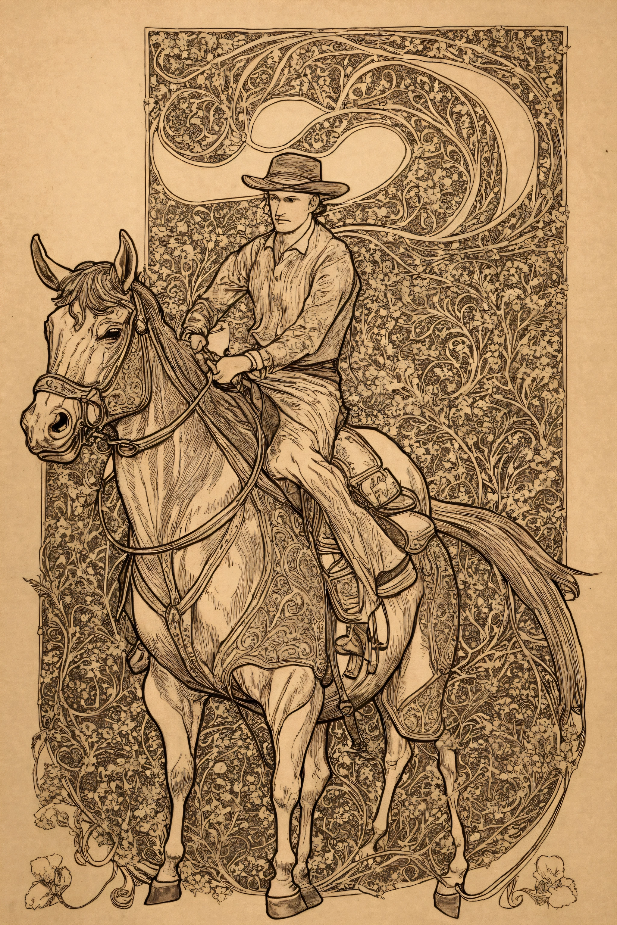 man on a horse, armed