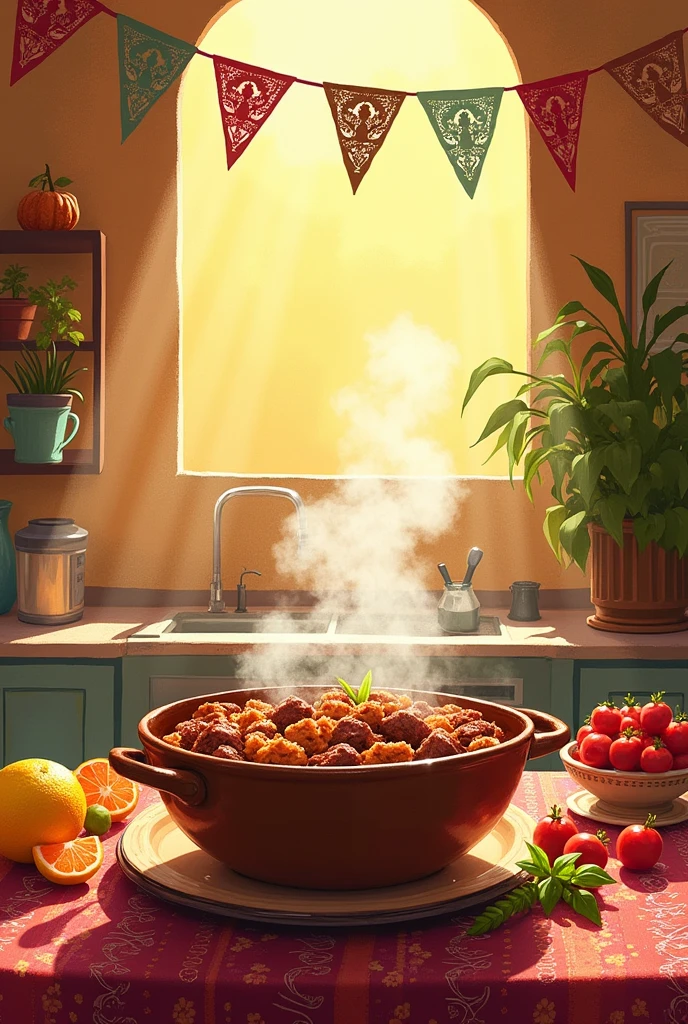 Please create an image as an invitation to have birria breakfast for Sunday, August 25. It is an invitation that a son-in-law makes to his in-laws and his sister-in-law.