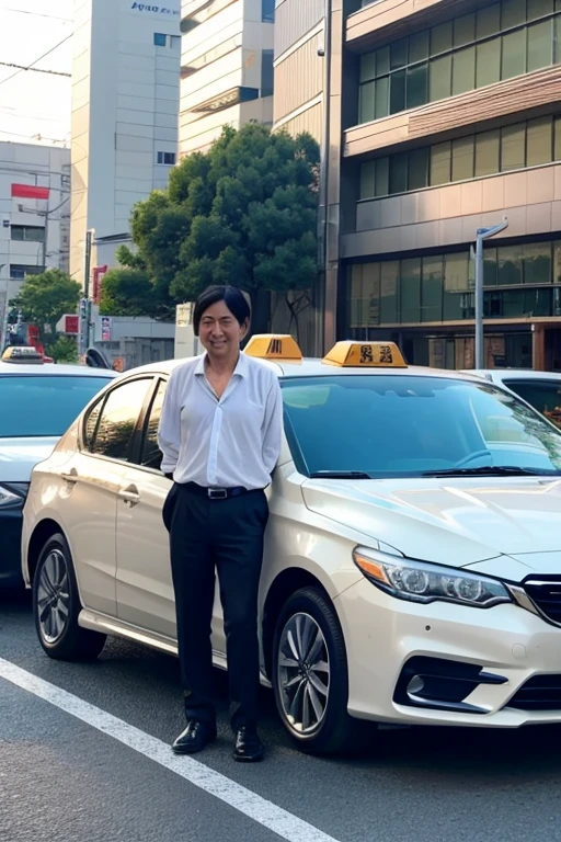Japanese taxi and Japanese businessman