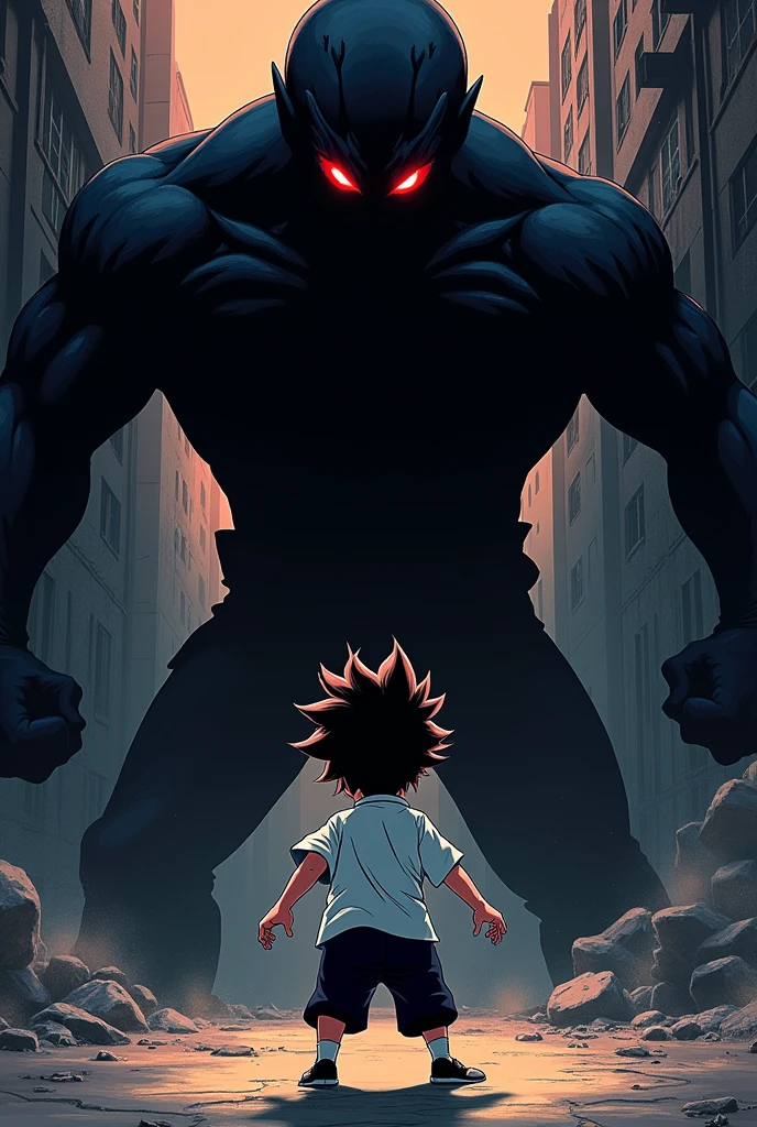 , bad guy , anime style , jujutsu kaisen style