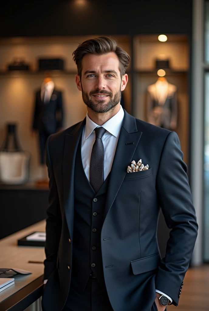 elegant man sales consultant
