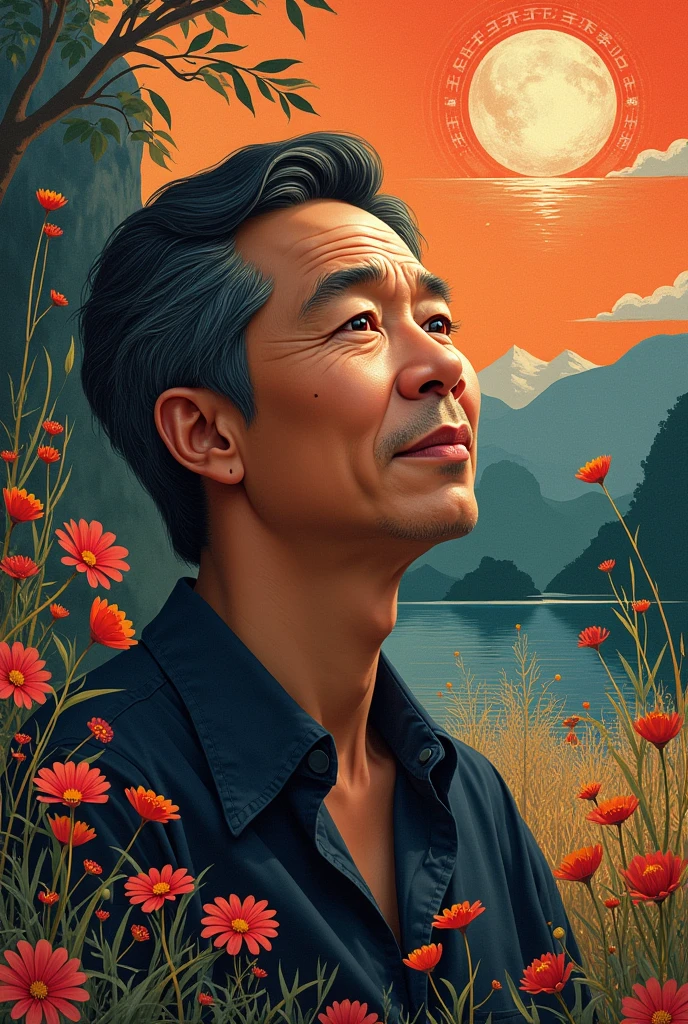 Generate a image that shows appreciation or a tribute to the national artist