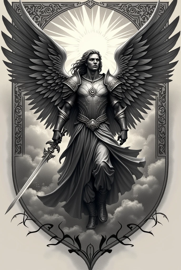 Archangel Michael Glyph Tattoo