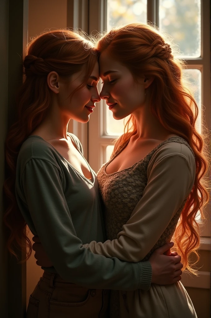 Hermione and Ginny kissing