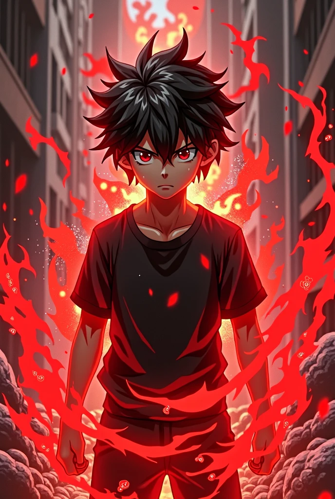 boy , jujutsu kaisen , strong , red power