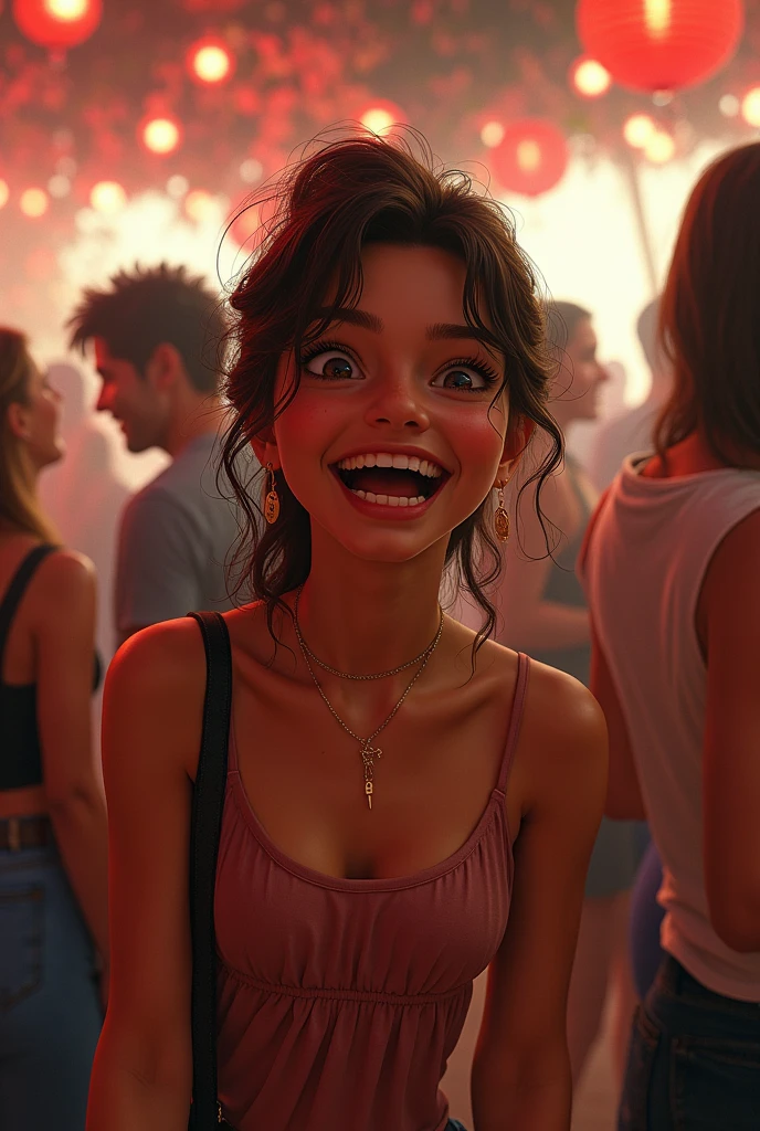 Although I cannot create images directly, I can describe what a realistic image might look like based on the text:

Imagine a scene with a charismatic and vibrant person, possibly in a social setting, like a party or a coffee. They are interacting animatedly with other people, showing your charm and fun. His face reflects enthusiasm and a captivating smile, but there is a subtle sign of distraction or restlessness in the eyes, indicating a tendency to change one&#39;s mind quickly. The scene can have a touch of lightness and dynamism, symbolizing how easily they get bored and how difficult it is to maintain constant focus.