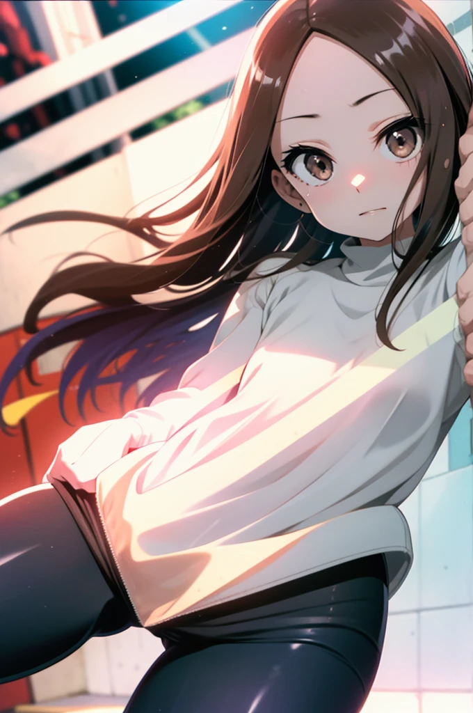 Takagi-san, Youngh, toned body, sports well, Flat Breast, presumptuous rice , sexy tight leggings ,panty brand , academy .