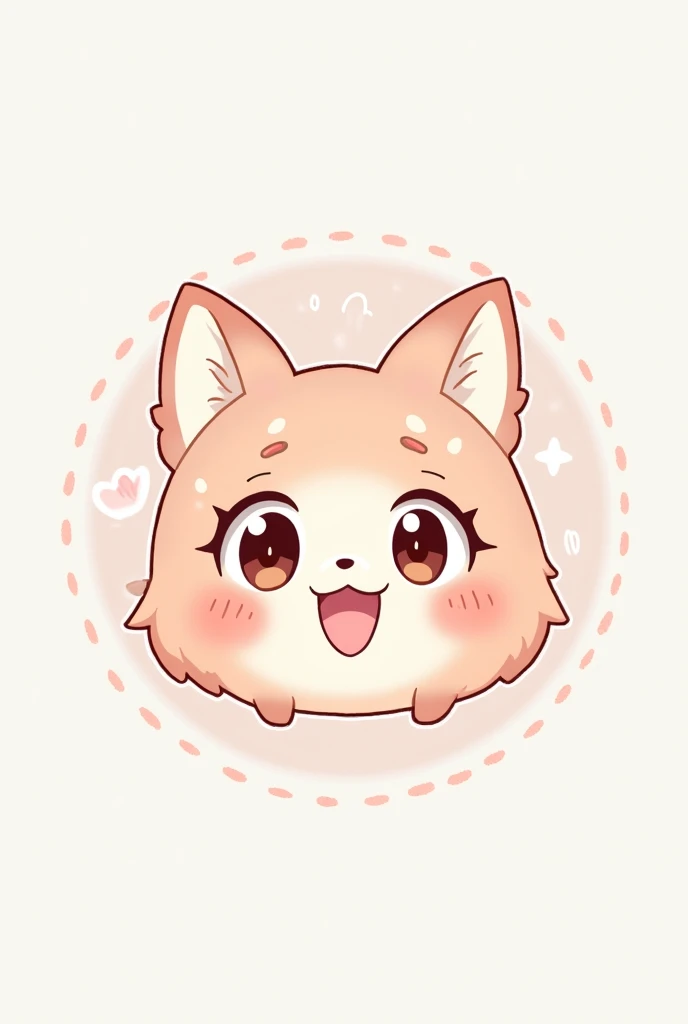 create a button for a super cute app called anime kawai style transparent background