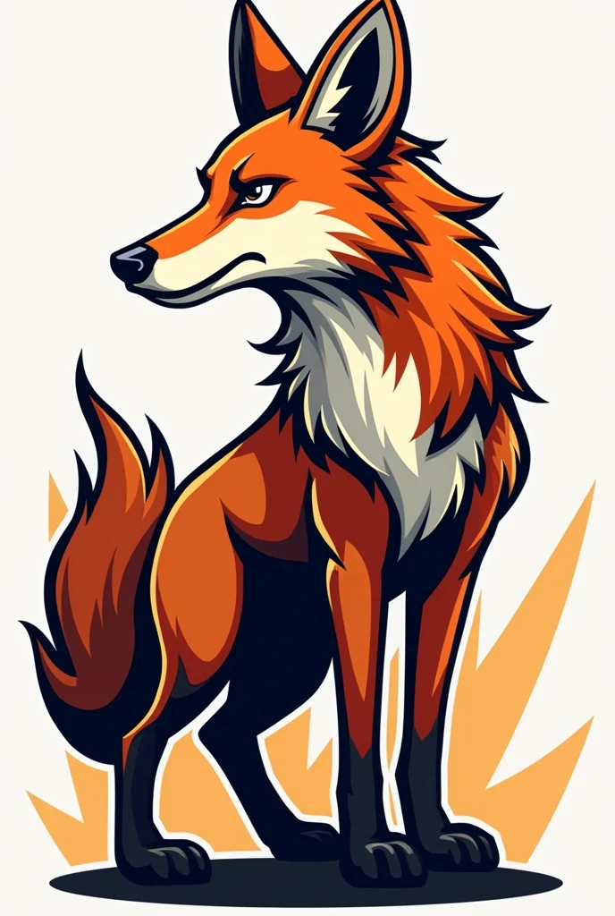 Make a maned wolf vector on a men's team shirt vector