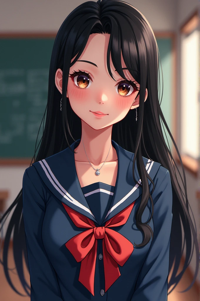 Asian cute school uniform hot girl 