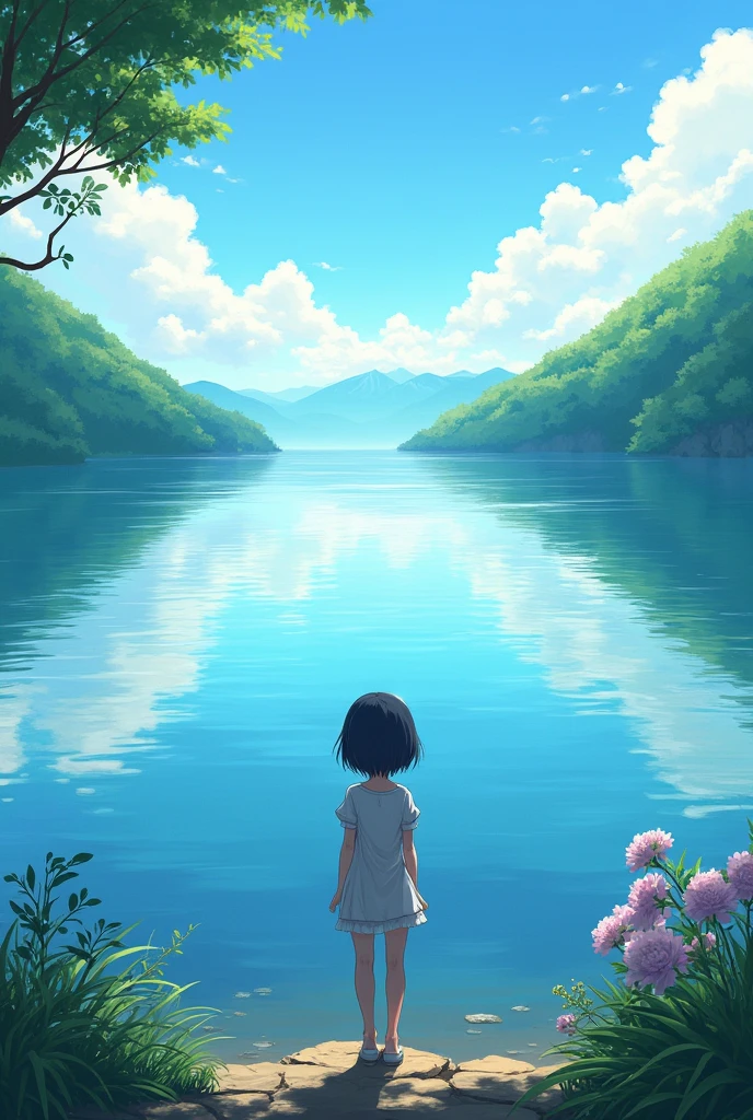 Lake toba with anime sceen