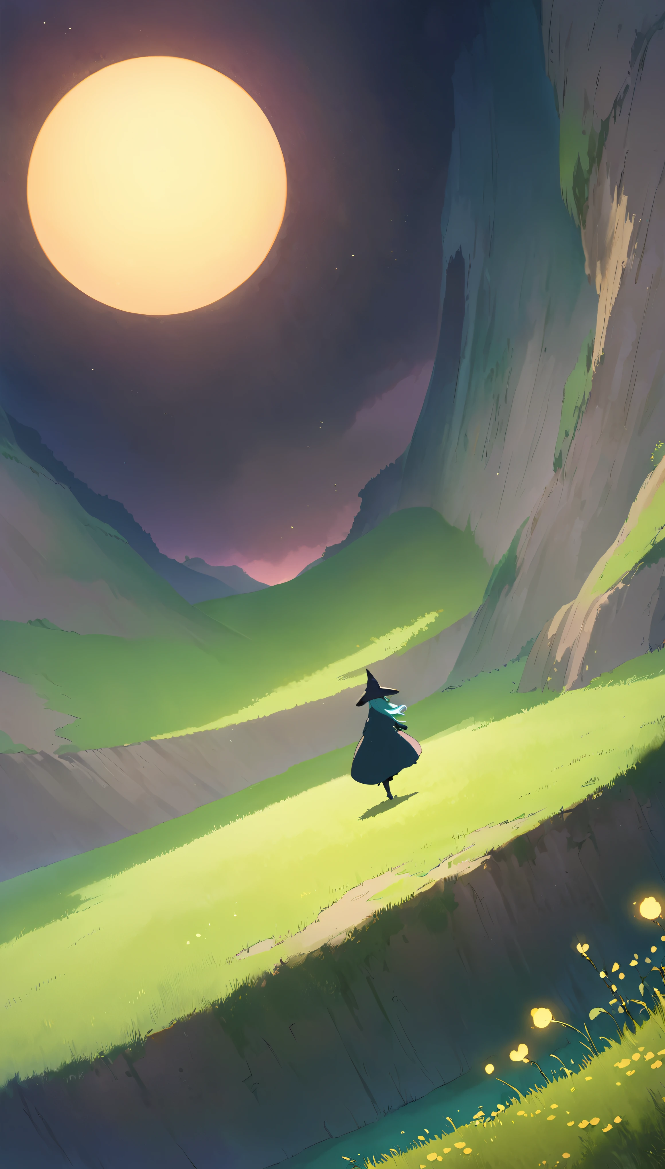 ultrawide landscape aesthetic,Studio ghibli inspired aesthetic, No People ,Witchy room