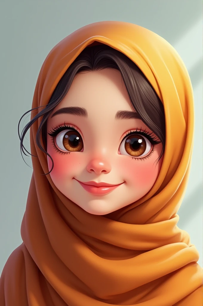 Cute fat girl with hijab