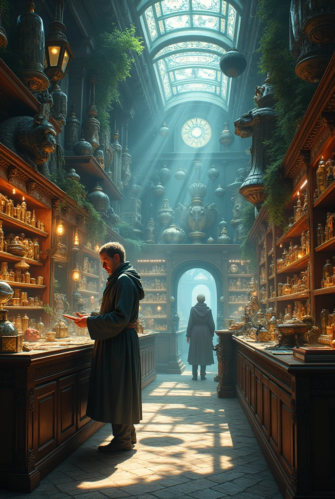 A shop full of strange and magical items,sci Fi, time travel,