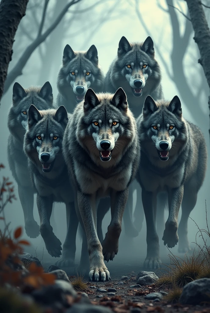 Pack of 11 wolves for wallpaper that looks wild badass