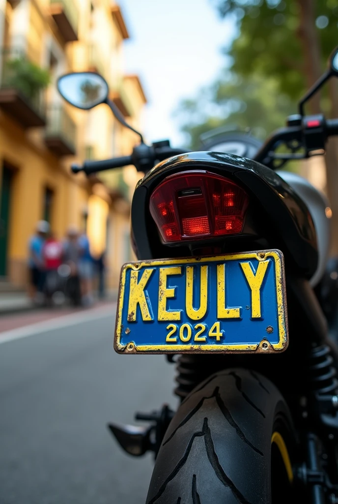 brazil license plate with the name keuly 2024