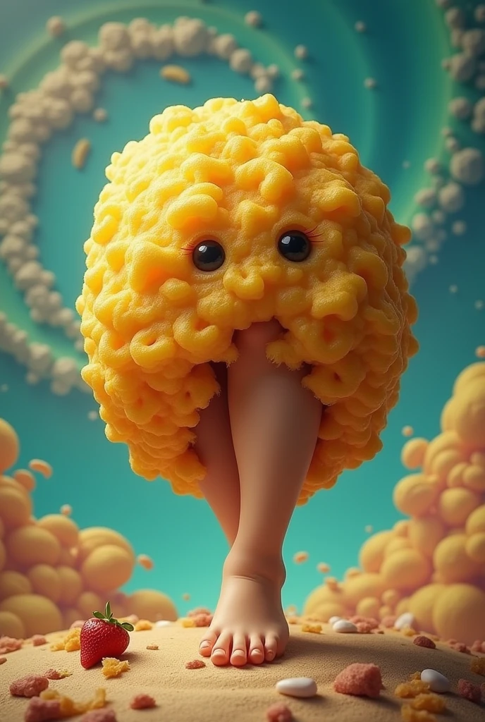 An arepa with leg