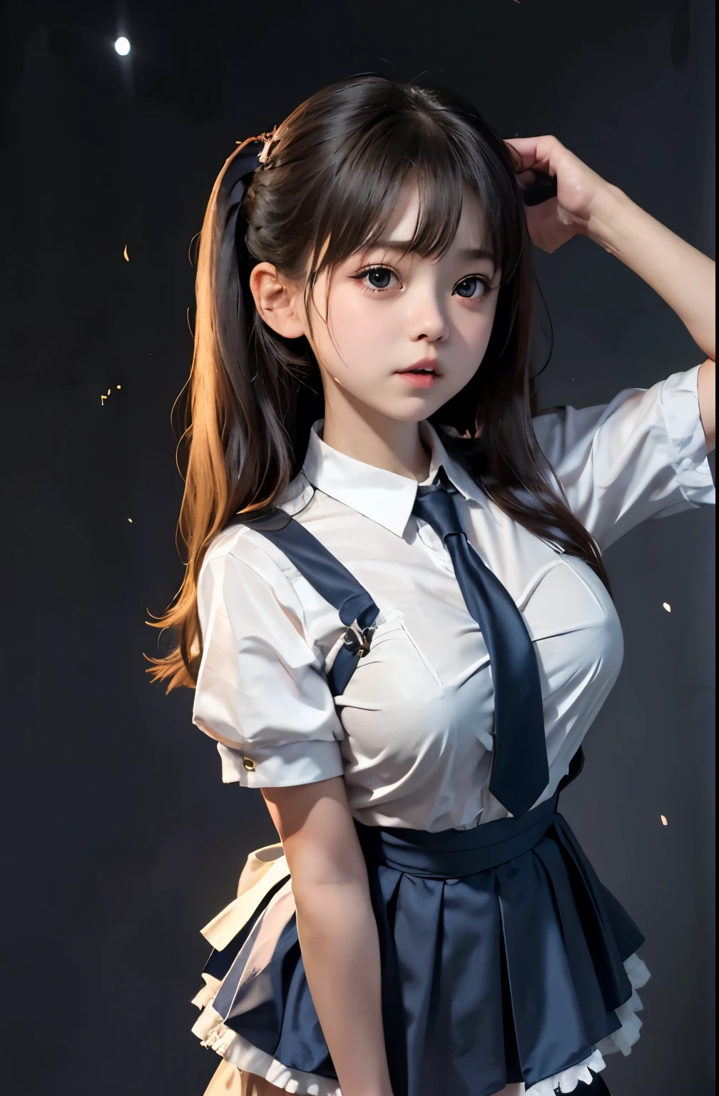 A girl,  cute 10 yearl old, maturbate, big breast, sexy, short dress, twin tail,  CG Unity 8k Wallpaper,  in uniform school thin silk wet , open v chested petticoat
