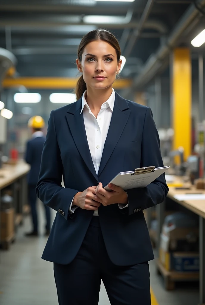 A woman dressed as an occupational health and safety professional