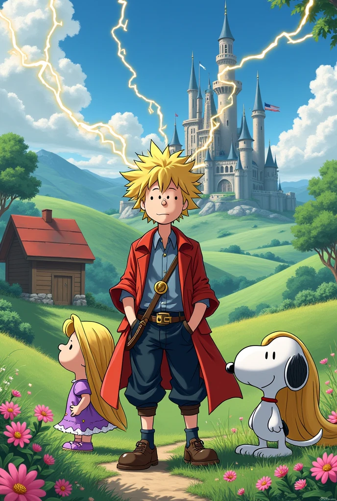zenitsu, Snoopi and Rapunzel 