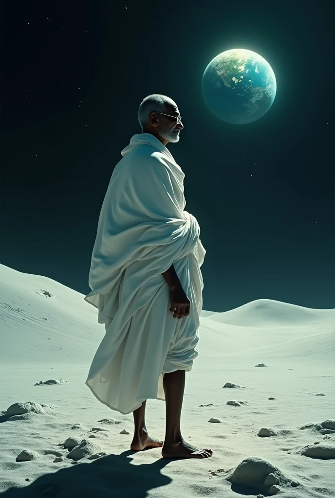 Mahatma Gandhi in moon