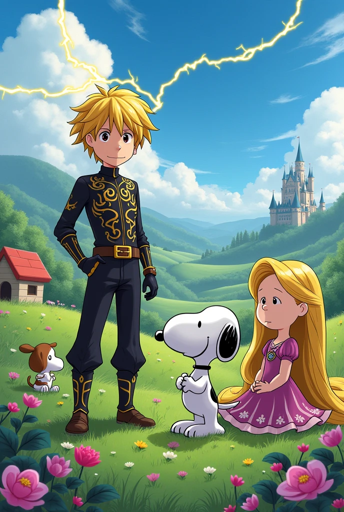 zenitsu, Snoopi and Rapunzel