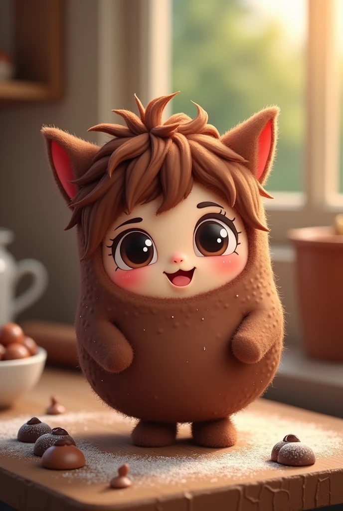 Small brownie shaped doll for logo 