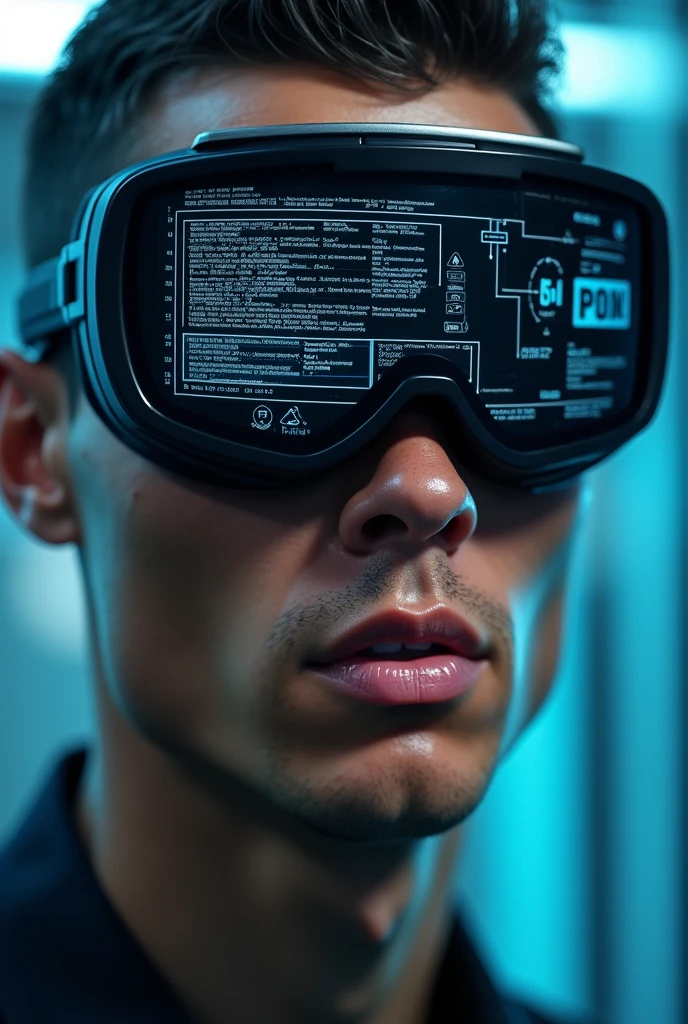 (masterpiece:1.2,excellent quality,Like a mirror,cinematic experience),8K,wallpaper,Ray Tracing,Brazilian football star Ronaldini, (Wearing futuristic cyber goggles:2.0,Data displayed on the goggles:2.0,Goggles detailed diagram:2.0),(A face that pays attention to detail,Delicate skin texture,Beautiful Skin),(Looking at the camera),(front),(Close-up of face:2.0),(Server Punch:2.0),(The background is a wall of data:2.0),(Glossy lips:1.5)