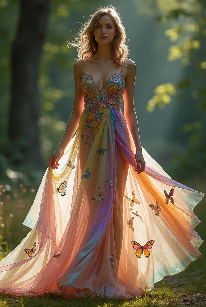 Create a dress based on a butterfly