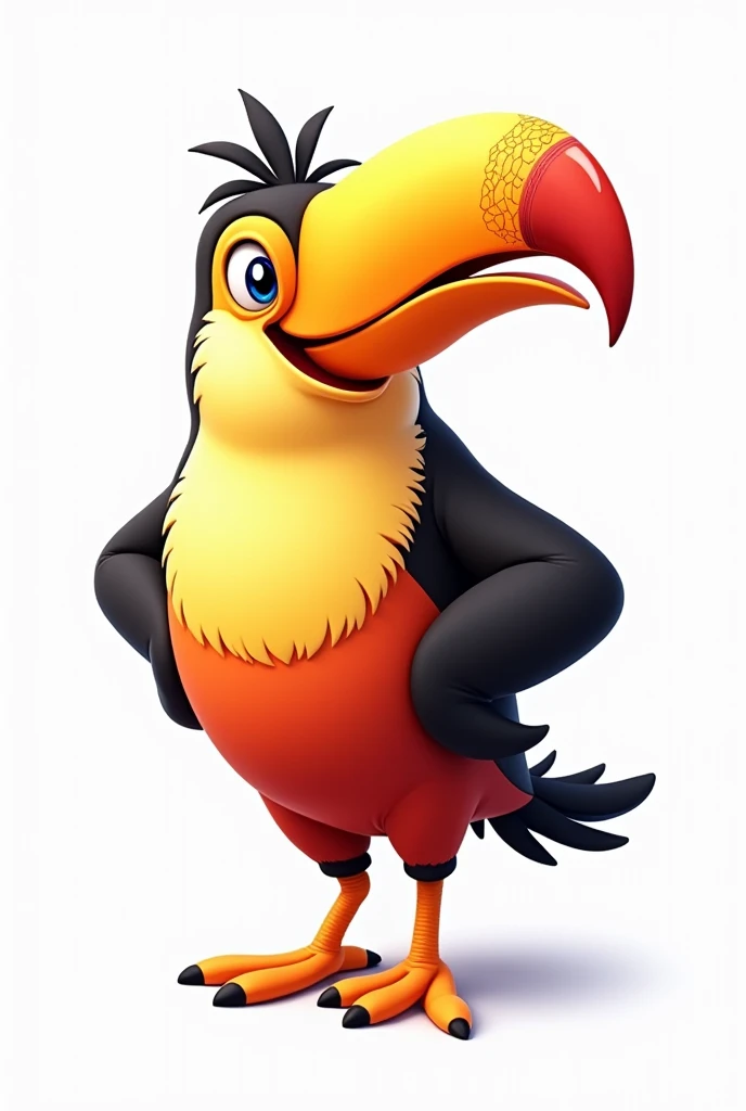 Create a mascot of a toucan on a white background