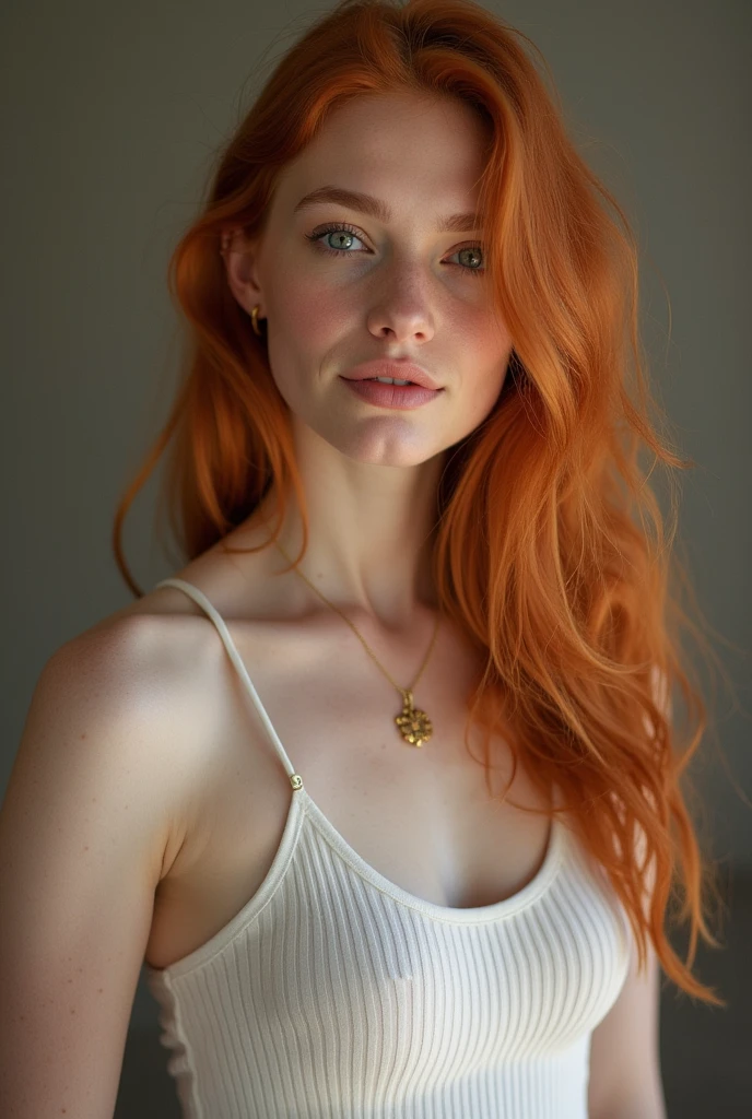 Light ginger hair Girl whitout clothes suck my dick