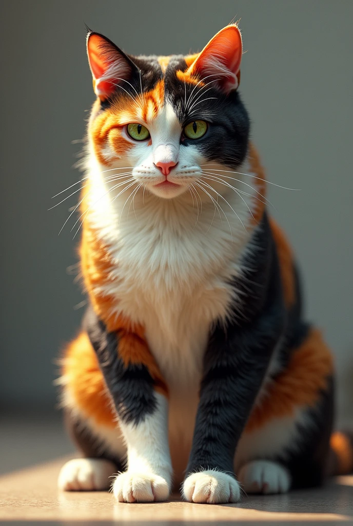 Strong calico cat