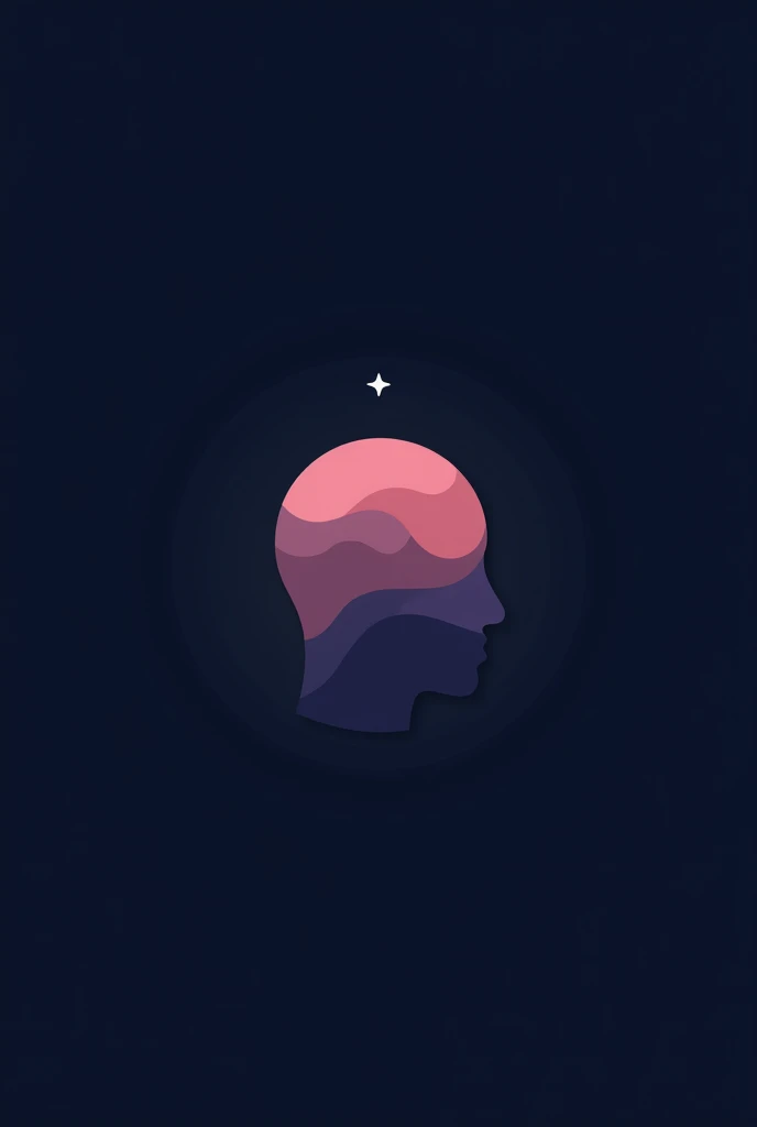 Create a logo for a mental health ??? that has dark colors and pink and violet tones