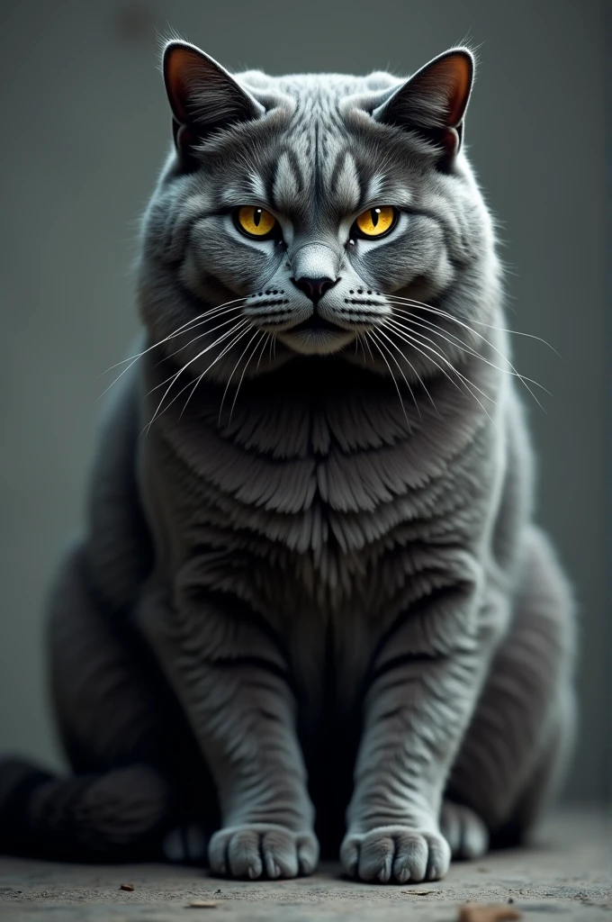 Strong grey cat
