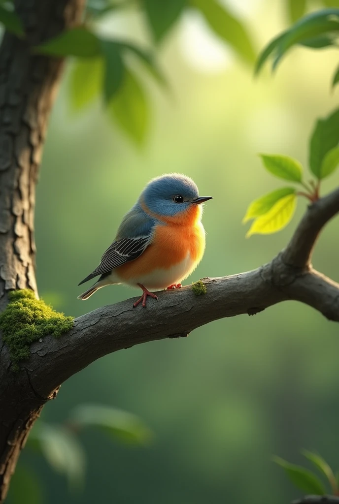 Small Bird sitting in a branch