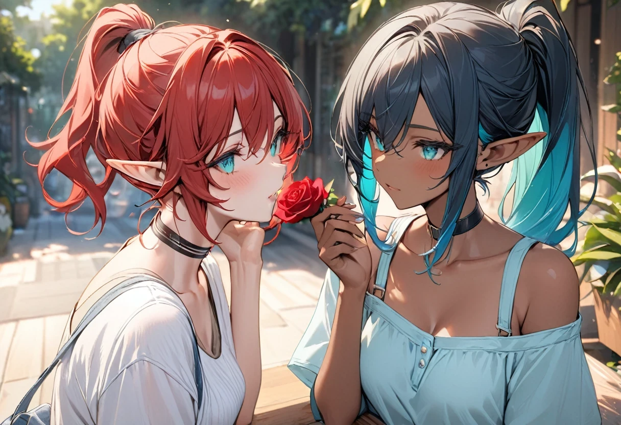 Red rose flowers