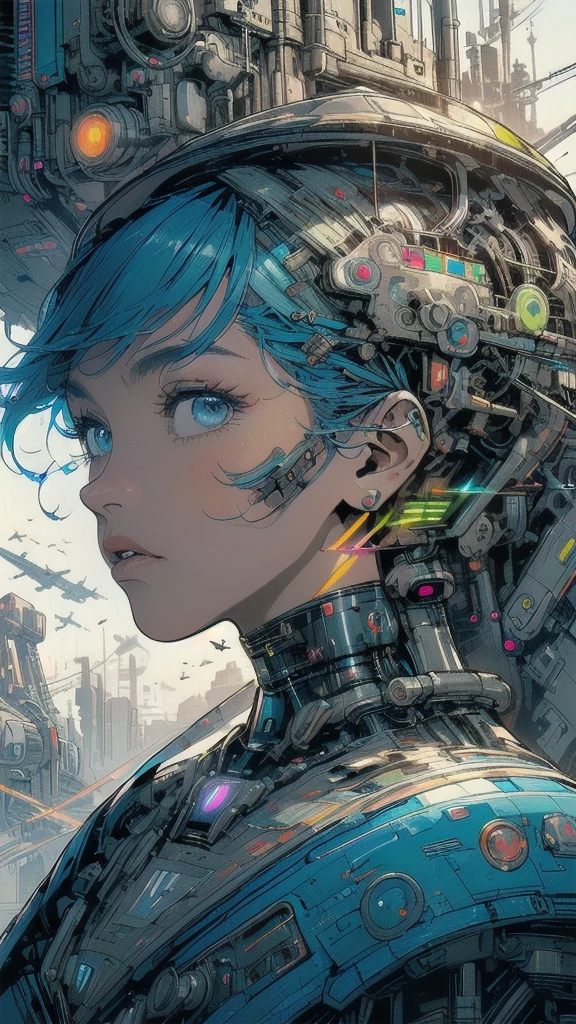 (((masterpiece, highest quality))),(((solo:1.2))),(((1girl:1.2))),32k wallpaper, very detailed, poster, vintage science fiction,(((((geometric cinematic movie poster))))), ((((bauhaus)))),(((abstract))),((((mid century modern)))),(((((portfolio))))),(((((Close-up))))),(((((bust up))))),((((more various angle)))),(((highlight))),(((complete. detailed face))),(((Extremely talented))),(((most complecated machine))),(((Overall colorfully))),((((((Absolutely simple background)))))),(((((detailed futuristic machine))))),(((Cleavage))),(((marvel super heroes))),(((rainbow color scheme))),(((Very detailed UI))),(((So many meters))),(((Perpetual Motion Machine)))