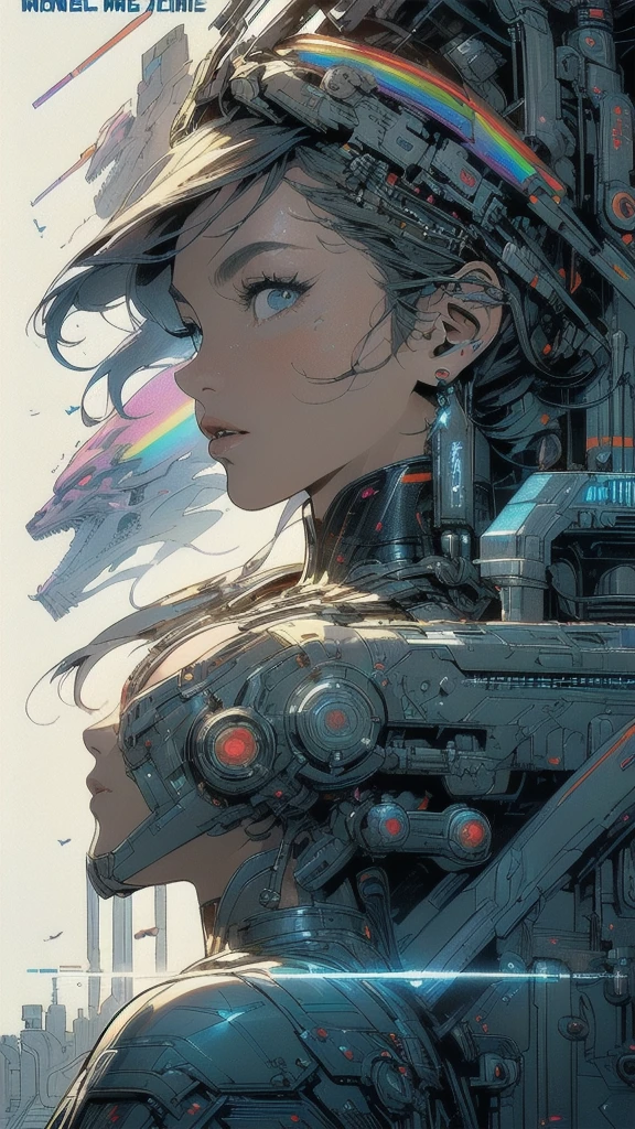 (((masterpiece, highest quality))),(((solo:1.2))),(((1girl:1.2))),32k wallpaper, very detailed, poster, vintage science fiction,(((((geometric cinematic movie poster))))), ((((bauhaus)))),(((abstract))),((((mid century modern)))),(((((portfolio))))),(((((Close-up))))),(((((bust up))))),((((more various angle)))),(((highlight))),(((complete. detailed face))),(((Extremely talented))),(((most complecated machine))),(((Overall colorfully))),((((((Absolutely simple background)))))),(((((detailed futuristic machine))))),(((Cleavage))),(((marvel super heroes))),(((rainbow color scheme))),(((Very detailed UI))),(((So many meters))),(((Perpetual Motion Machine)))