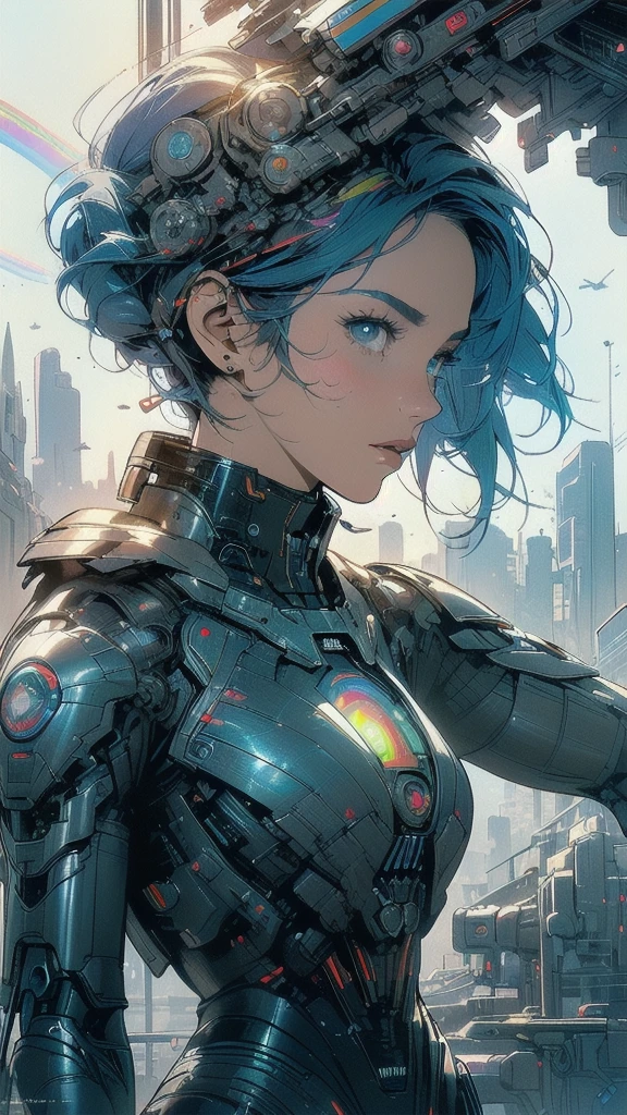 (((masterpiece, highest quality))),(((solo:1.2))),(((1girl:1.2))),32k wallpaper, very detailed, poster, vintage science fiction,(((((geometric cinematic movie poster))))), ((((bauhaus)))),(((abstract))),((((mid century modern)))),(((((portfolio))))),(((((Close-up))))),(((((bust up))))),((((more various angle)))),(((highlight))),(((complete. detailed face))),(((Extremely talented))),(((most complecated machine))),(((Overall colorfully))),((((((Absolutely simple background)))))),(((((detailed futuristic machine))))),(((Cleavage))),(((marvel super heroes))),(((rainbow color scheme))),(((Very detailed UI))),(((So many meters))),(((Perpetual Motion Machine)))