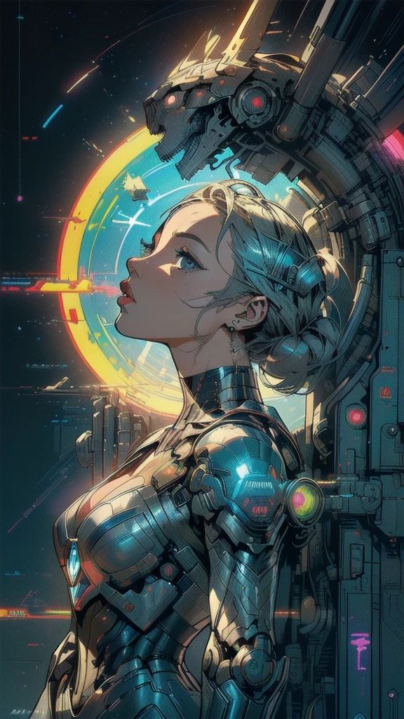 (((masterpiece, highest quality))),(((solo:1.2))),(((1girl:1.2))),32k wallpaper, very detailed, poster, vintage science fiction,(((((geometric cinematic movie poster))))), ((((bauhaus)))),(((abstract))),((((mid century modern)))),(((((portfolio))))),(((((Close-up))))),(((((bust up))))),((((more various angle)))),(((highlight))),(((complete. detailed face))),(((Extremely talented))),(((most complecated machine))),(((Overall colorfully))),((((((Absolutely simple background)))))),(((((detailed futuristic machine))))),(((Cleavage))),(((marvel super heroes))),(((rainbow color scheme))),(((Very detailed UI))),(((So many meters))),(((Perpetual Motion Machine)))