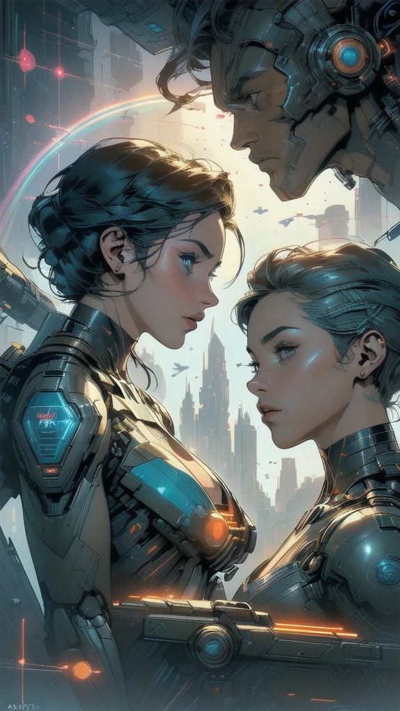 (((masterpiece, highest quality))),(((solo:1.2))),(((1girl:1.2))),32k wallpaper, very detailed, poster, vintage science fiction,(((((geometric cinematic movie poster))))), ((((bauhaus)))),(((abstract))),((((mid century modern)))),(((((portfolio))))),(((((Close-up))))),(((((bust up))))),((((more various angle)))),(((highlight))),(((complete. detailed face))),(((Extremely talented))),(((most complecated machine))),(((Overall colorfully))),((((((Absolutely simple background)))))),(((((detailed futuristic machine))))),(((Cleavage))),(((marvel super heroes))),(((rainbow color scheme))),(((Very detailed UI))),(((So many meters))),(((Perpetual Motion Machine)))