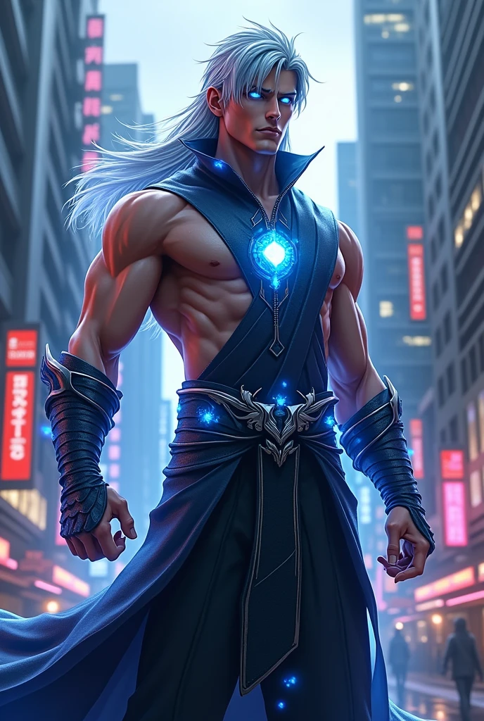 Satoru gojo in marvel with real orginal man