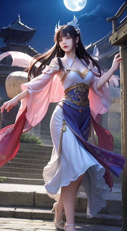 Moonlight的风景,A unique ancient costume goddess。Her gorgeous outfit sparkles,The skirt flutters in the breeze,It looks elegant and dynamic。Her eyes were full of amusement,As if blending into this peaceful nature。
The fashion goddess was wearing a pair of stylish high heels.,it seems incompatible with her elegant temperament,But it adds a touch of mystery and sexiness invisibly。。Her feet stepped on the bluestone,It's like dancing on the ground,Grace in every step。
Moonlight,The scenery is more hazy and beautiful。,Fairy Beauty。Her behavior is playful and cute,Makes people want to get closer,Discover her inner secrets。
,Ancient goddess landscape painting。She smiled,Kinetic,Everything is poetic,it'intoxicating,Unable to escape。,,,white skirt,,sit on the floor,,front,white high heels,,Beautiful ass,showing genitals,No pants