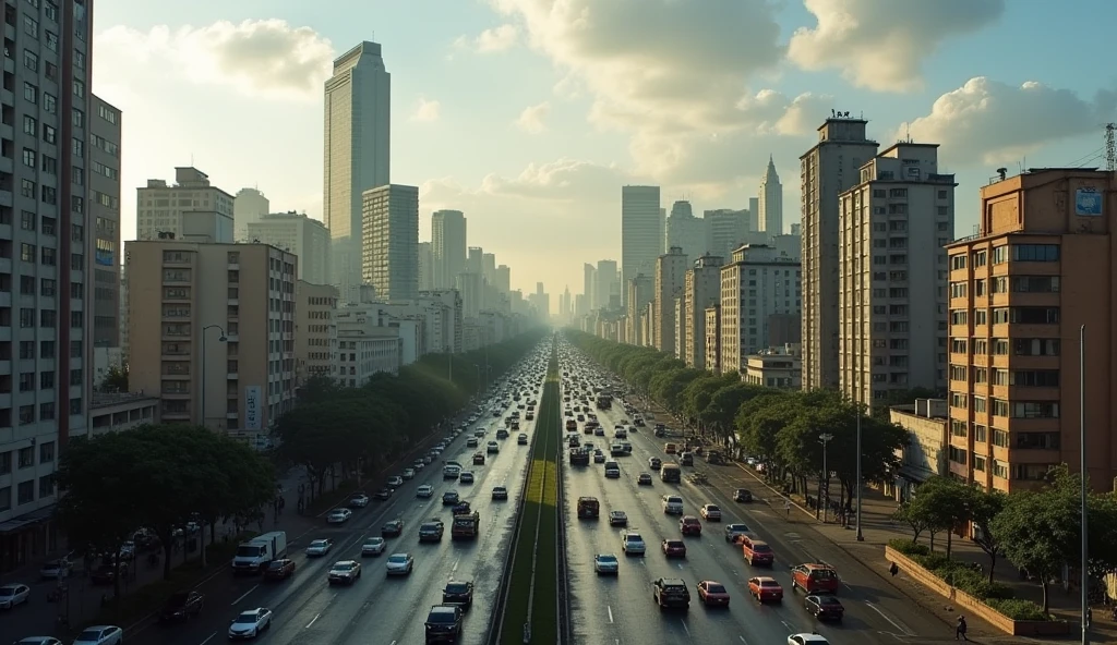 City of Sao Paulo in chaos