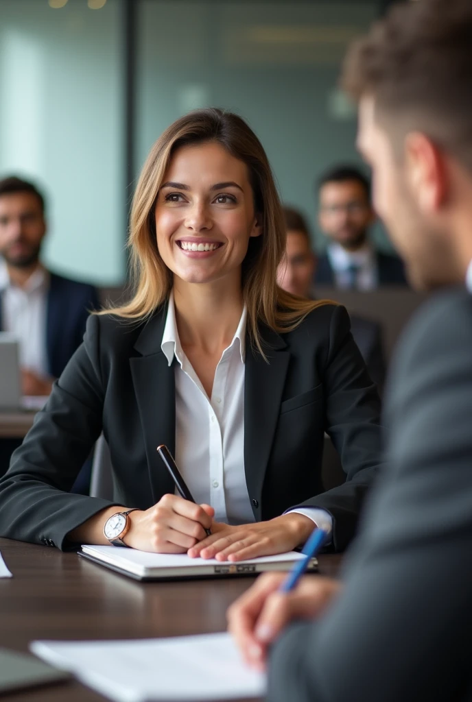 Create an image of a recording secretary to put on a promotional flyer 
