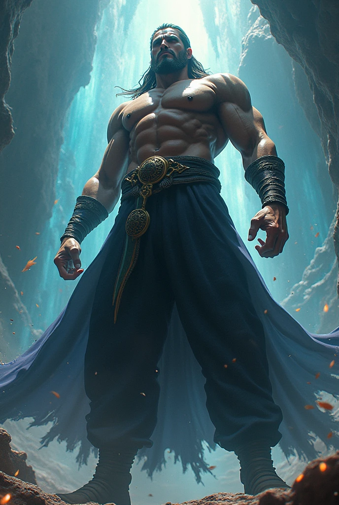 Satoru gojo bigger version with his arms and feet