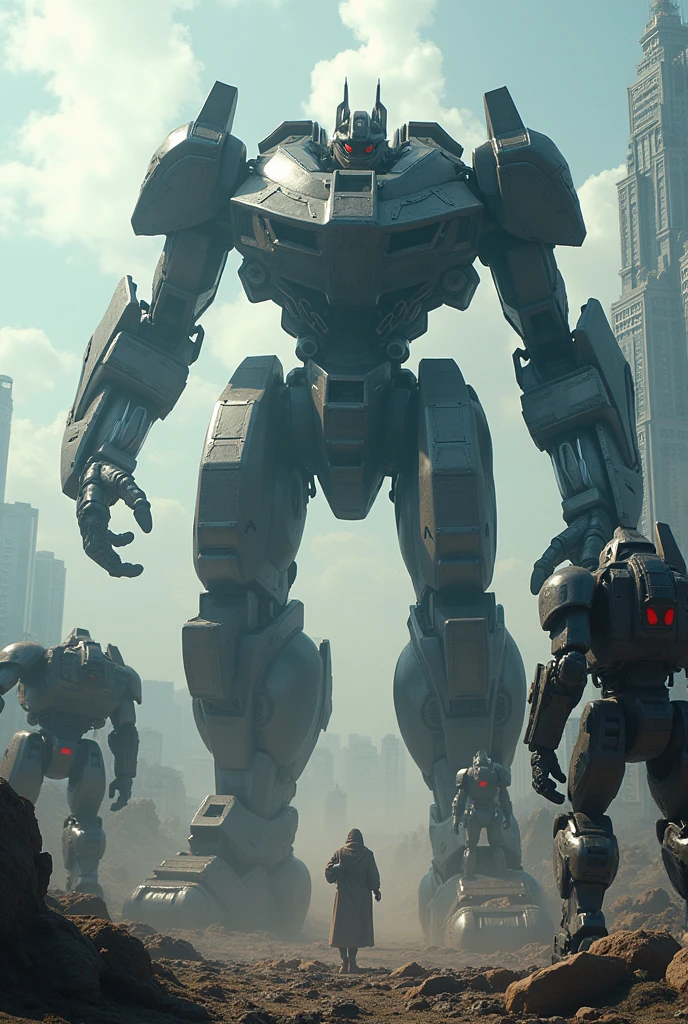 1mecha,Pacific Rim,Sense of oppression,The city of the future,Fight monsters,,Masterpiece,hyper HD,16k,structurally correct