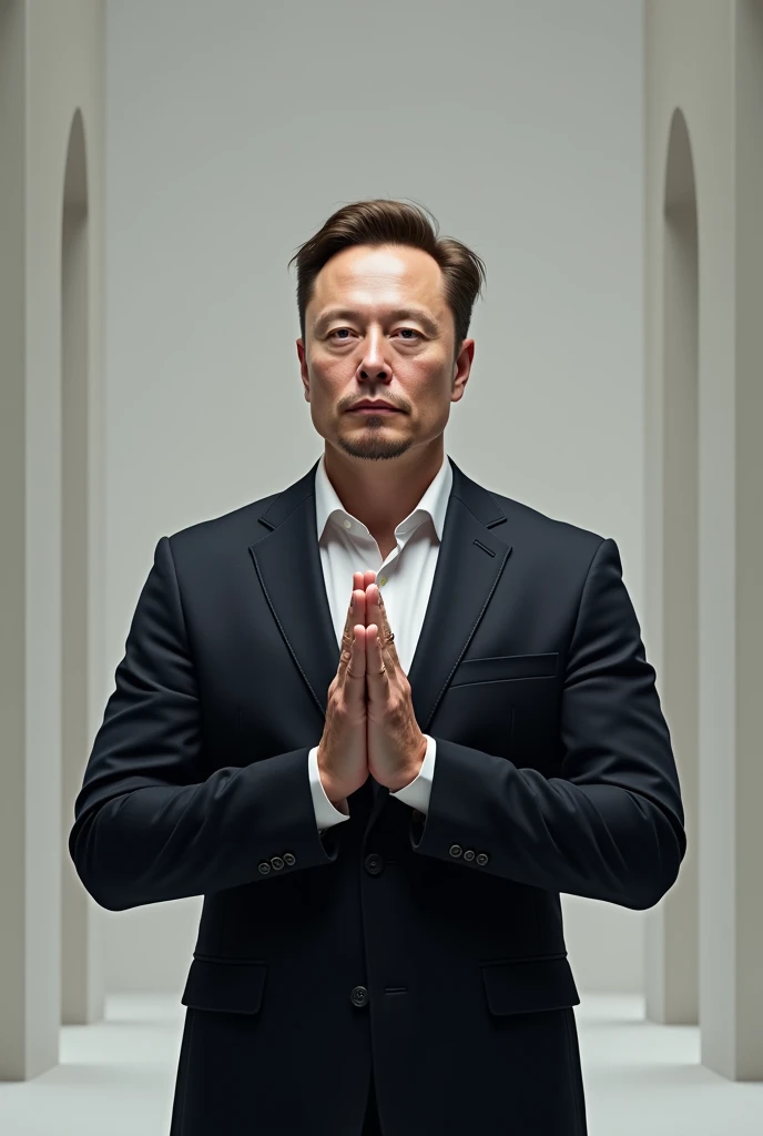 Elon Musk doing namaste