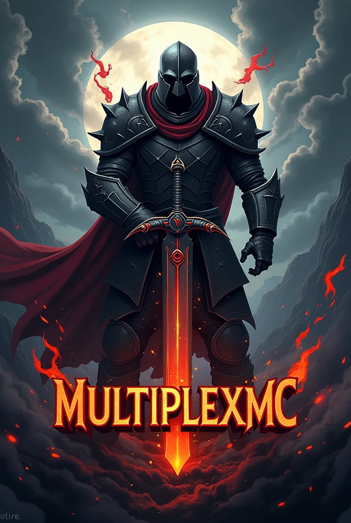 A Minecraft server logo
Server name MultiplexMc in bottom with a animation and Theme War,PvP,lifestealers and etc